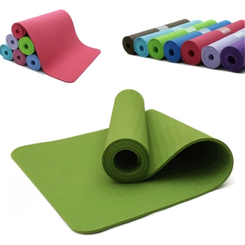 

4/6MM TPE Non-slip Elastic Yoga Mat For Beginner Environmental Fitness Pilates Mat Multicolor Carpet Outdoor Gym Exercise Mats