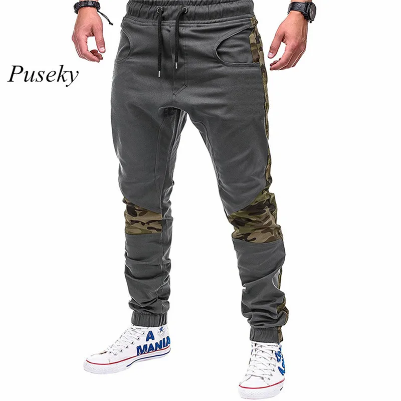 2018 мужские модные брюки с эластичной резинкой на талии Jogger фитнес Бодибилдинг