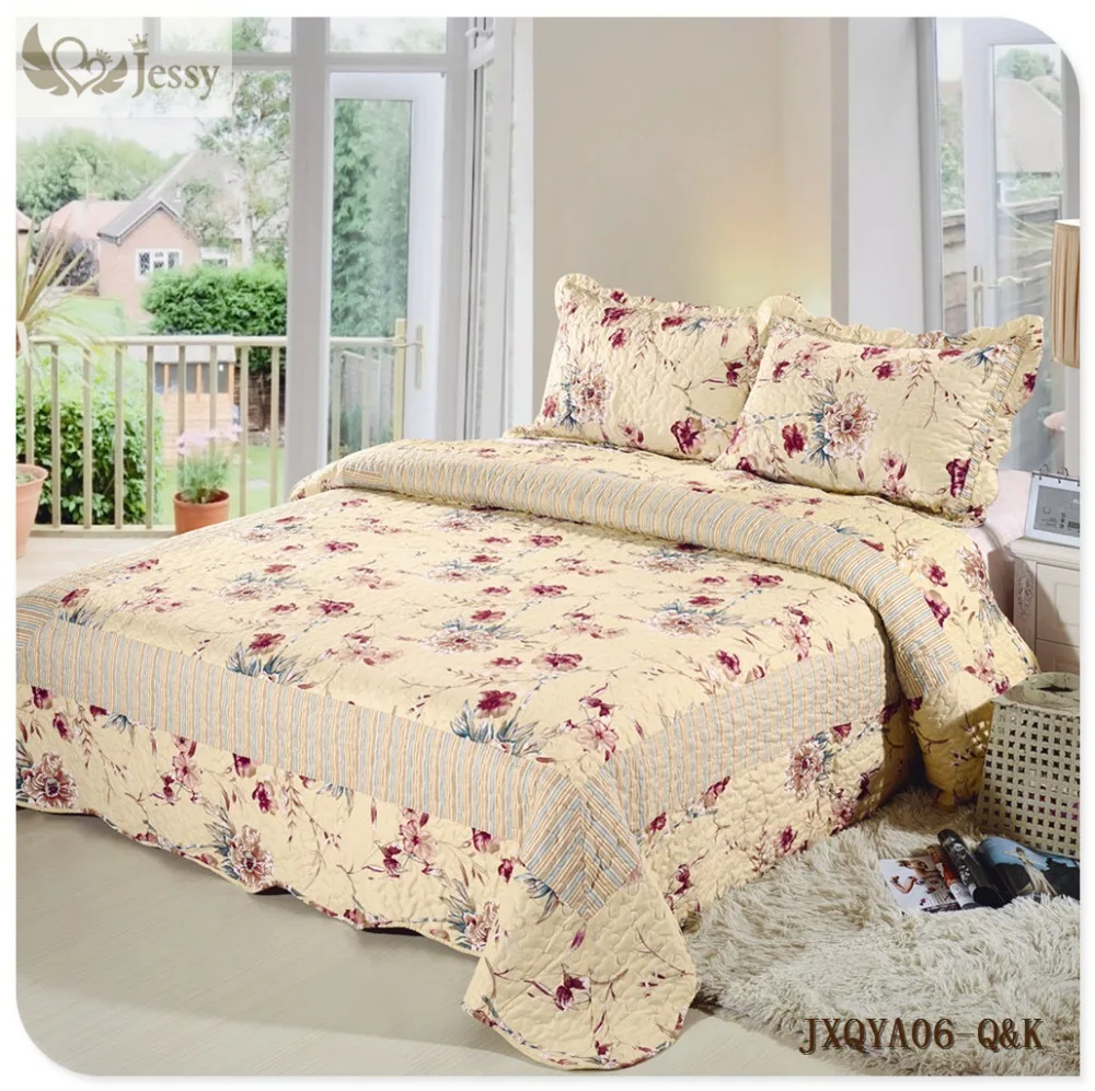 european quilted coverlet set queen flower printed european quilted coverlet set queen flower printed