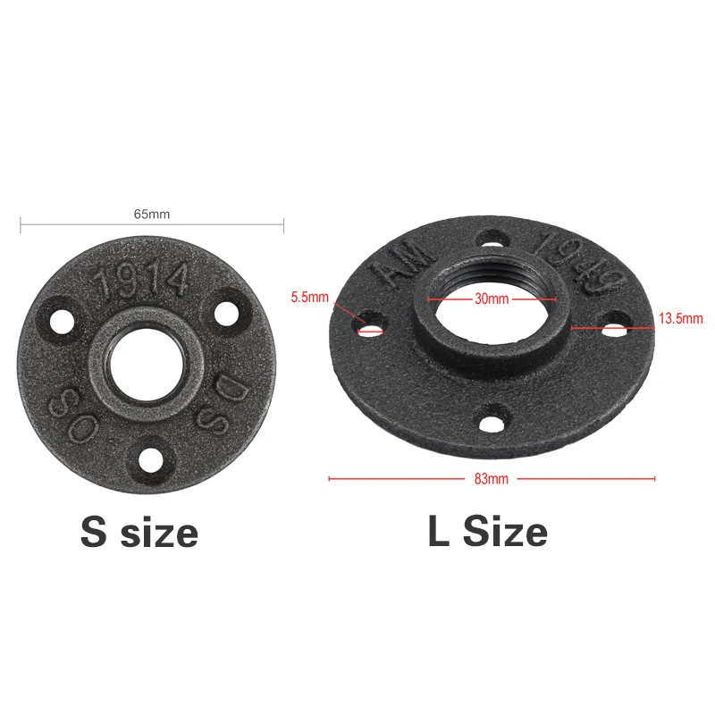 (Отправка из Франции) Neoteck 1 &quot1/2&quot BSP ковкого резьбового пола фланец железные