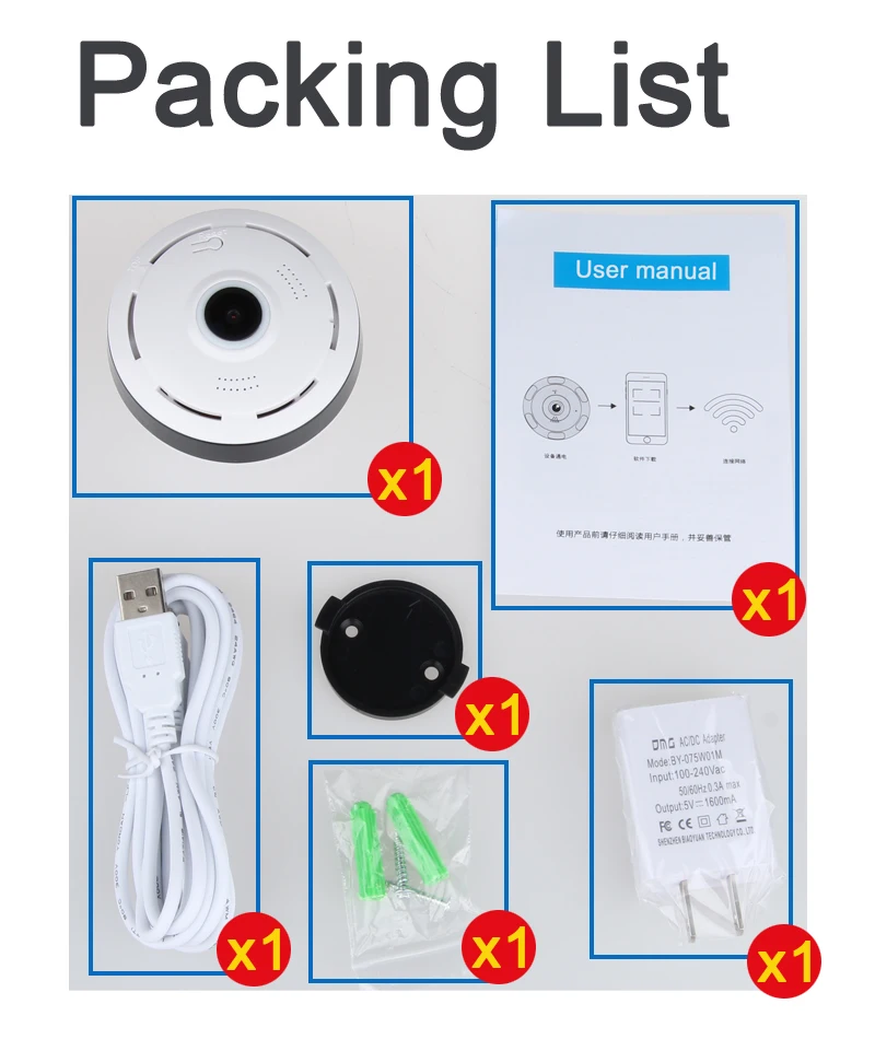 Packing list