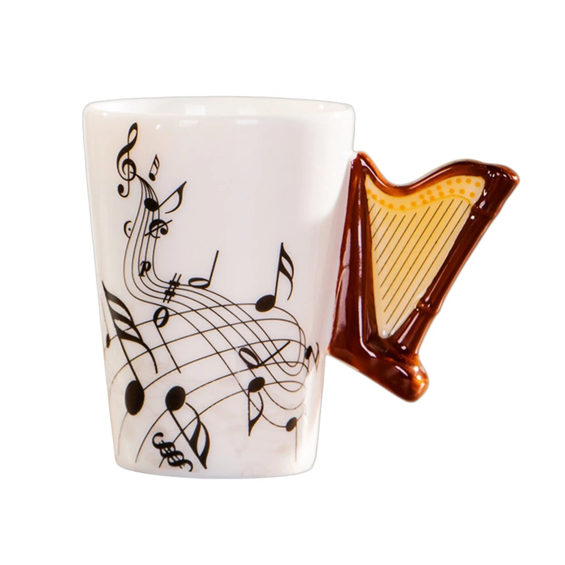 Креативная Новая керамическая чашка с рукояткой harp для кофе молока и чая