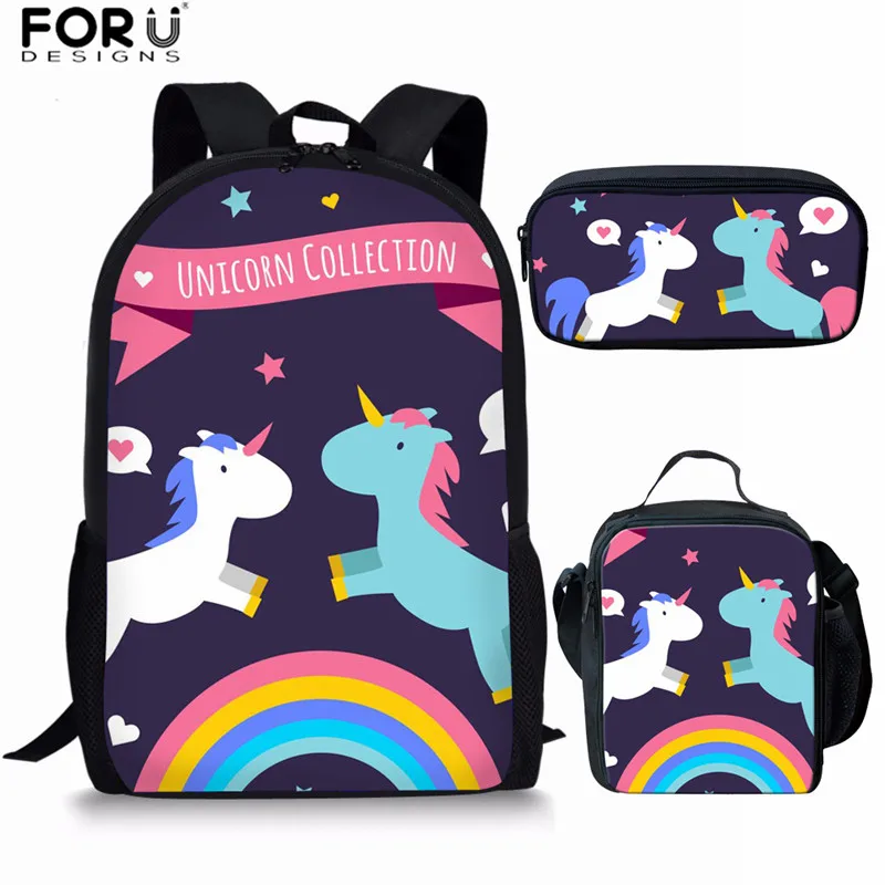 FORUDESIGNS рюкзак с единорогом Kawaii школьные сумки для девочек-подростков розовый рюкзак Мультфильм Детский Рюкзак Японский Детский рюкзак - Цвет: Z5048CGK