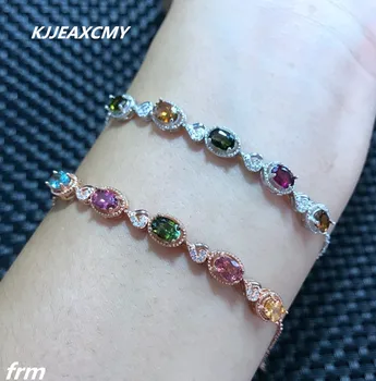 

KJJEAXCMY Fine jewelry Bracelet 925 sterling silver inlaid natural tourmaline bracelet bracelet