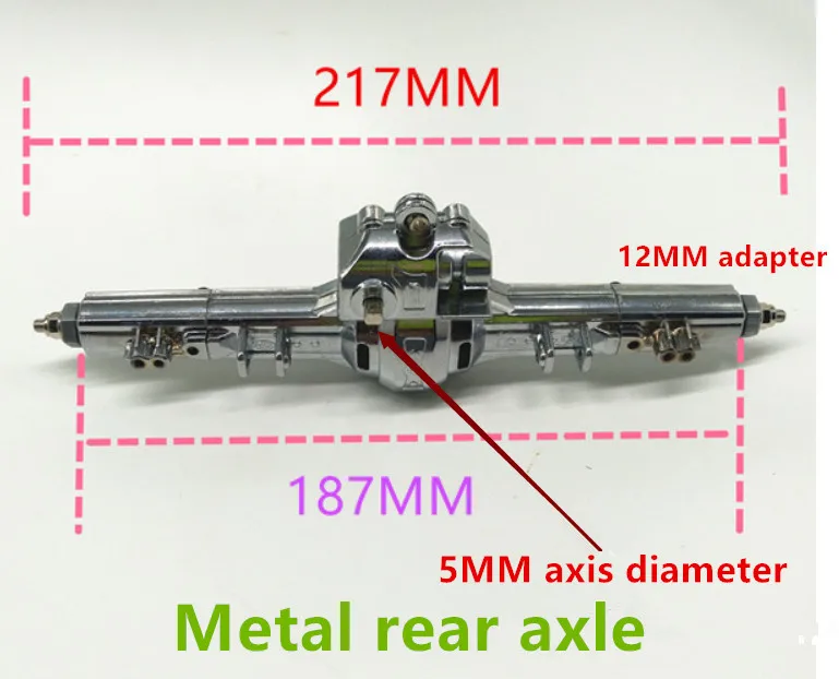 Free Shipping 1/10 Scale RC Car Axle Plastics/Metal Car Axle 12mm