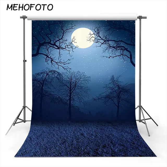 Scare Night Photography Background Full Moon Grave Halloween Party Banner Decoration Photographic Backdrop Print Props Background Consumer Electronics Aliexpress