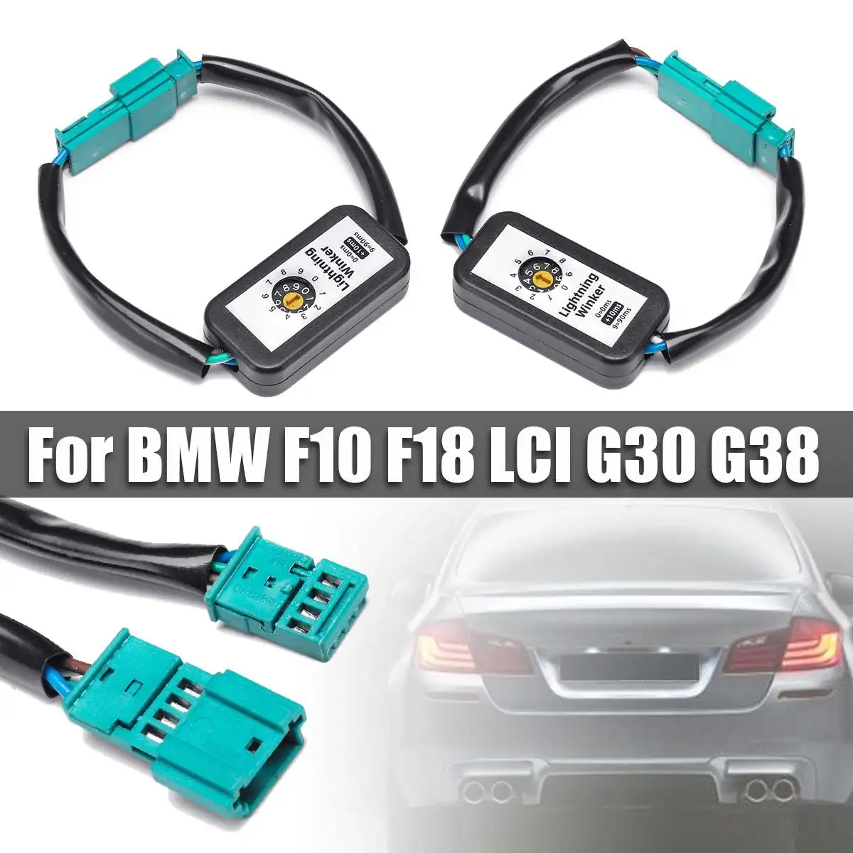 

2PCS Dynamic Add-on Module Taillight Cable Wire For Turn Signal Indicator LED Taillight For BMW F10 F18 LCI G30 G38 2009-2016