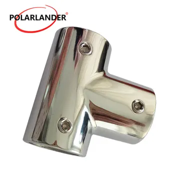 

3 WAY 90 Degree Tee Tube Hardware for Boat Marine Yacht Rail Fittings Tube 1 PC Stainless Steel 7/8 "22mm