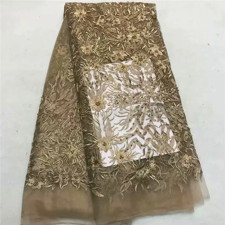 2018 Latest French Nigerian Laces Fabrics High Quality Tulle African Fabric Wedding Lace gold green | Дом и сад