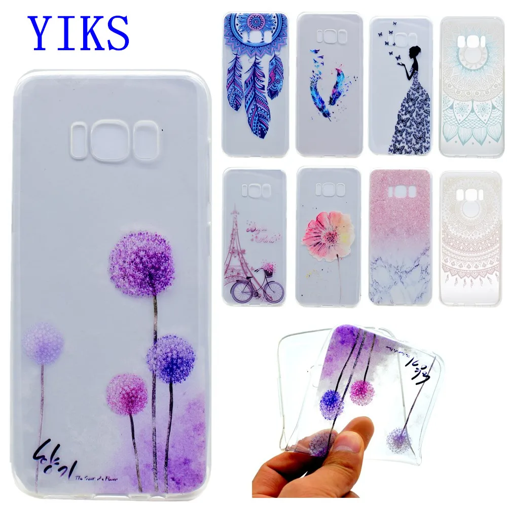 

S8 TPU Soft Case For Coque Samsung Galaxy S8 Transparent Colored Drawing Soft Silicon Back Cover For Fundas Samsung S8 Case