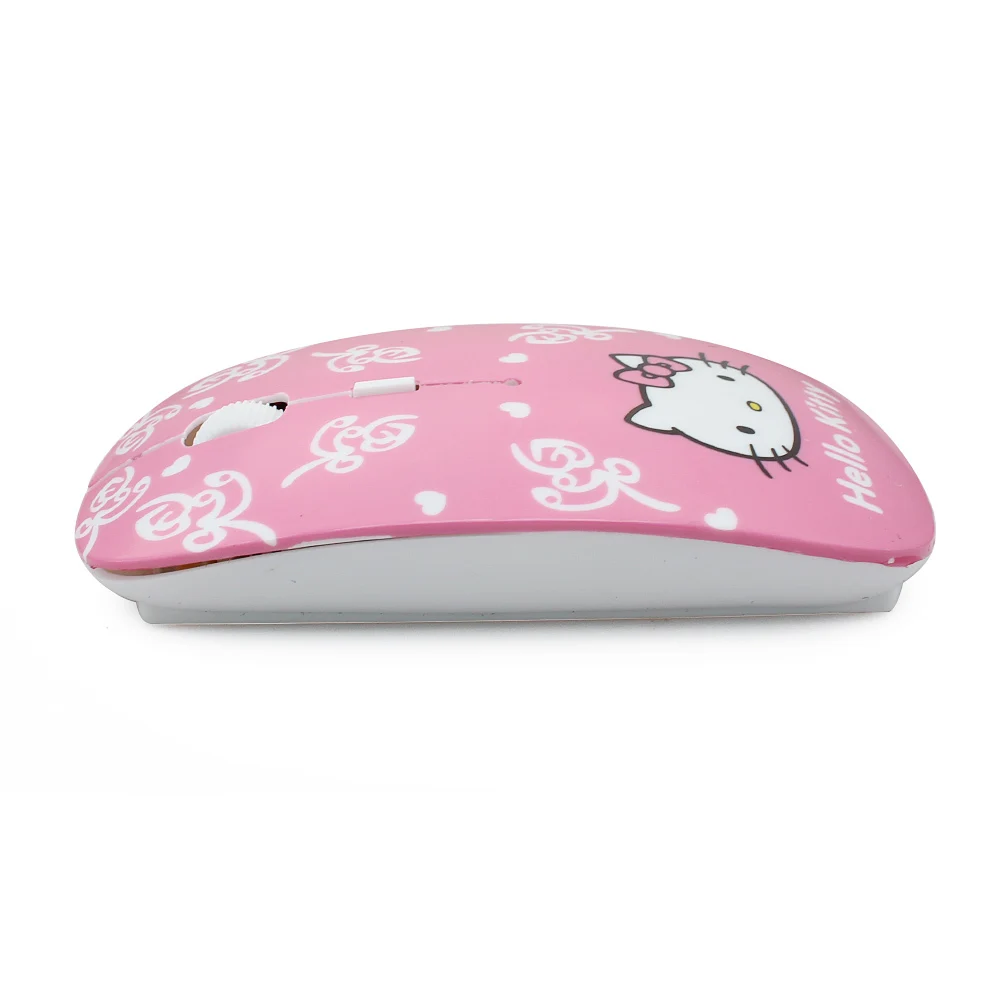 CHUYI hello kitty/паутина/британский флаг ультра тонкая беспроводная мышь 1600 dpi USB оптическая тонкая Mause компьютерная мышь для девочки подарок