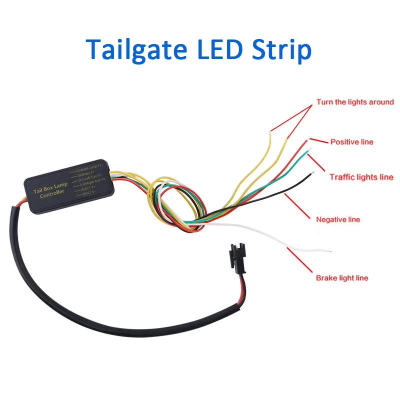 Flexible Tailgate LED Strip Light Bar Reverse Brake Turn Signal Tail For Ford Dodge Ram Chevy Chevrolet Backup Reverse Brake Tail Turn Signal Light 5-Function Red White For Truck SUV Pickup (4)
