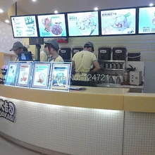 Супер тонкая Светодиодная панель настенный акрил a3 рамка, Лайтбокс для панель для меню ресторана 10 шт./лот