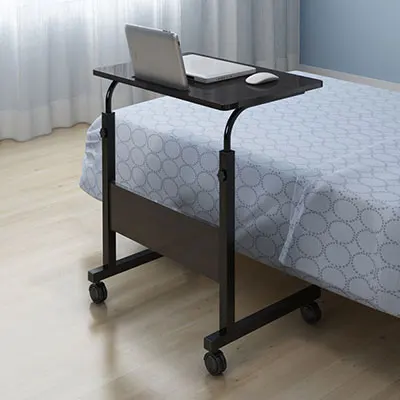 Съемный стол для ноутбука, стол для ленивой кровати, домашний компьютерный стол, прикроватный диван-кровать, регулируемый стоячий стол с колесом 60*40 см 80*40 см - Цвет: 60x40cm card slot