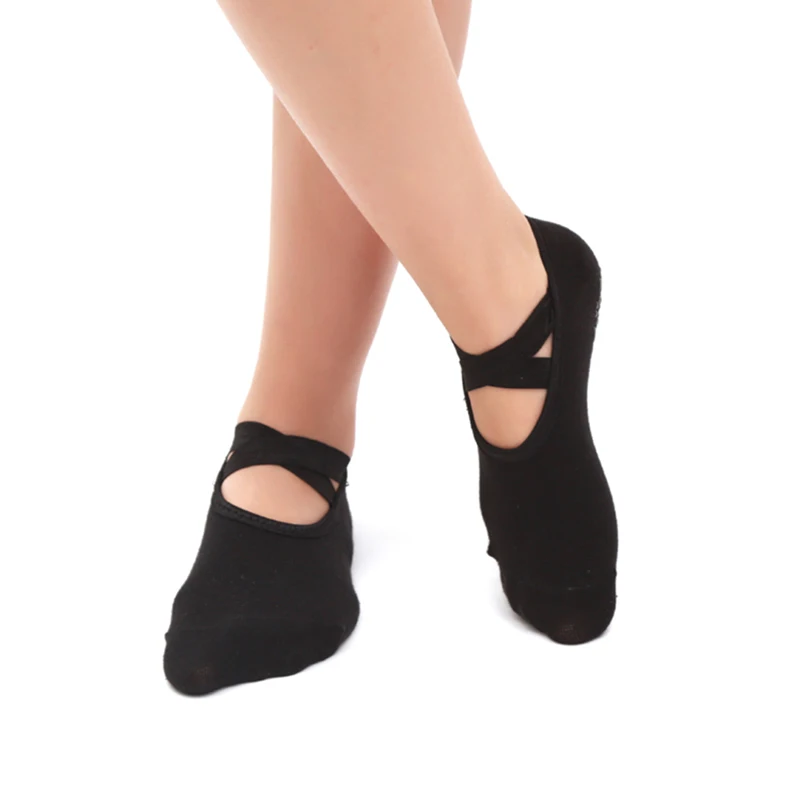 Женские носки с круглым носком для йоги, дышащие носки для пилатеса, балета, танцев, повседневные спортивные носки с открытой спиной