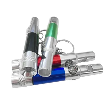 

High Quality 3-In-1 Keychain Flashlight Compass Whistle Camping Survival Hiking Tool