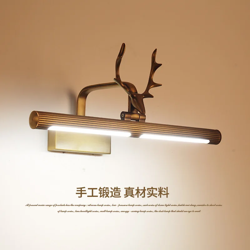 

YOOK 84.5*18*18CM Copper Wall Lamps Deer Head Wall Lamp Toilet Waterproof Wall Lamp Bathroom Wall Lamp 220V