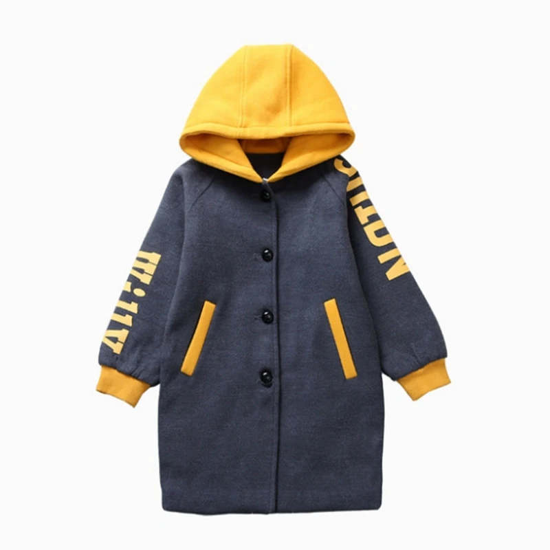 

2018 Autumn Winter Girls Woolen Coat Long Jacket for Kids Age 8 10 12T Yrs Old windbreaker