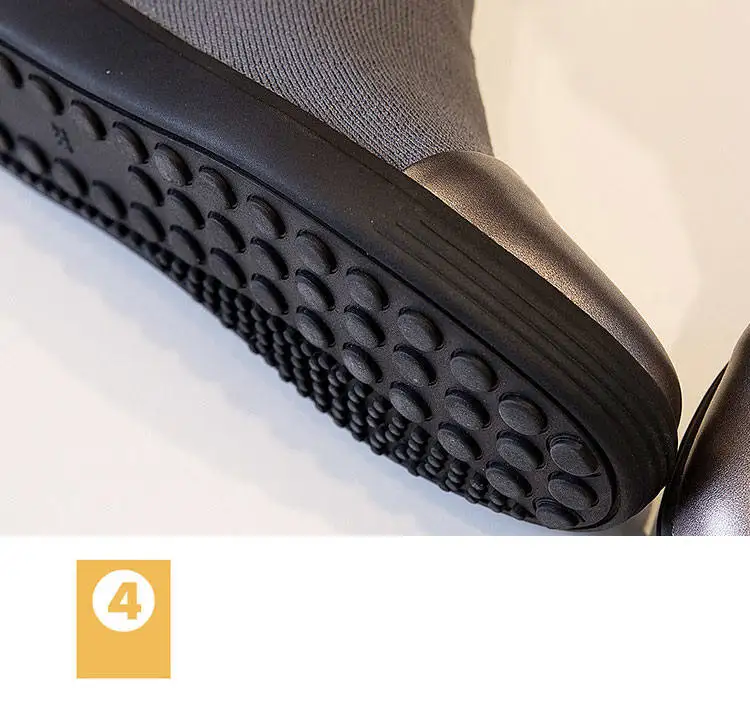 2018 Autumn And Winter Boots Women's Leather Increased Thick Bottom Elastic Boots Med-HeelFashion Winter Ankle Boots WomenM8D156 (8)