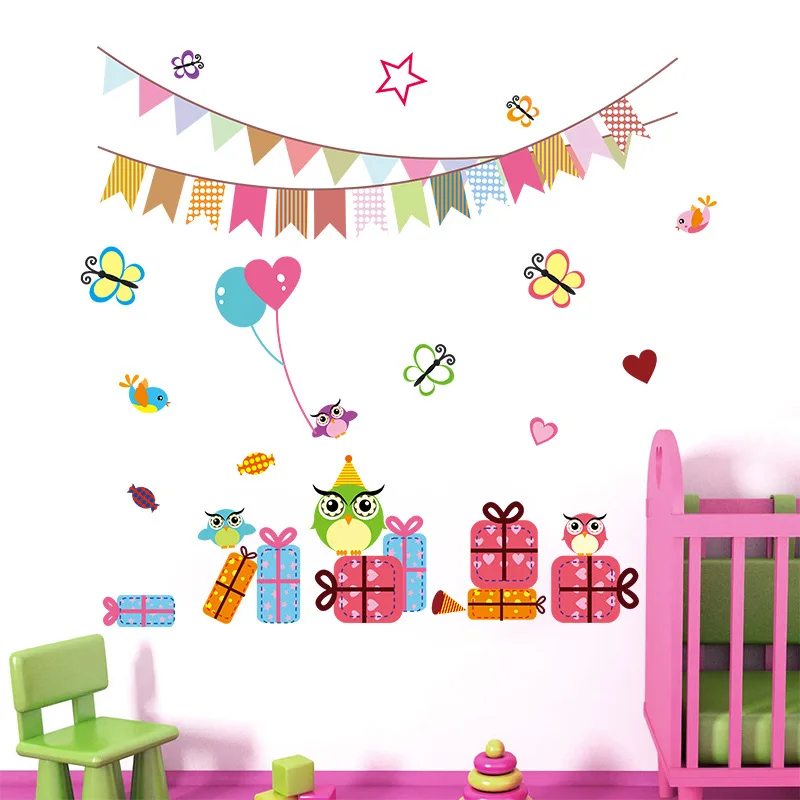 

The new owl individuality creative household adornment wall stickers on the wall