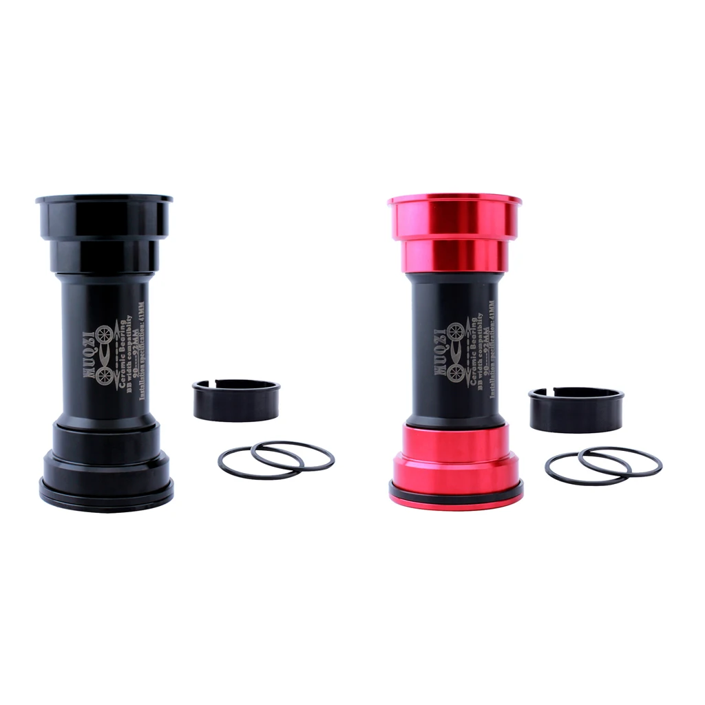 

MTB Bike BB 90-92 Bottom Bracket Crank Crankset Axis Shaft with Spacer and Diameter Adapter Converting Bushing