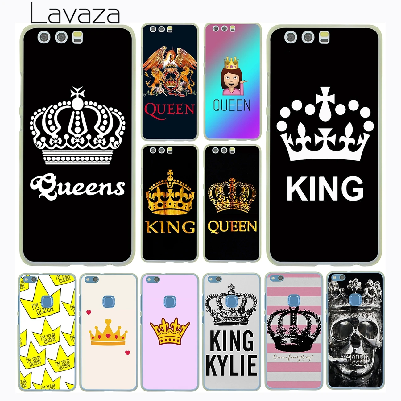 cheap Lavaza Princess Queen King Best Friends Emoji Case for Huawei P30 P20 P10 P9 Plus P8 Lite Mini 2017 P smart Z 2019