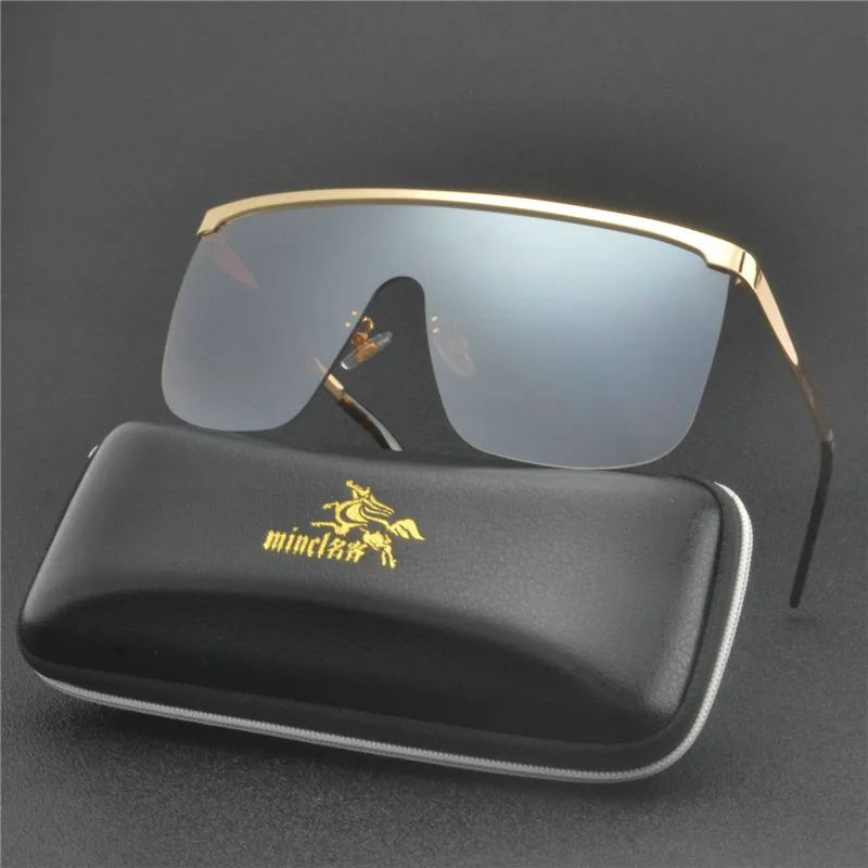 

2019 NEW Sunscreen Anti-peeping Sunglasses Super Oversized Face Mask Men Vintage One Large Mirror Lens Sunglasses For Women NX