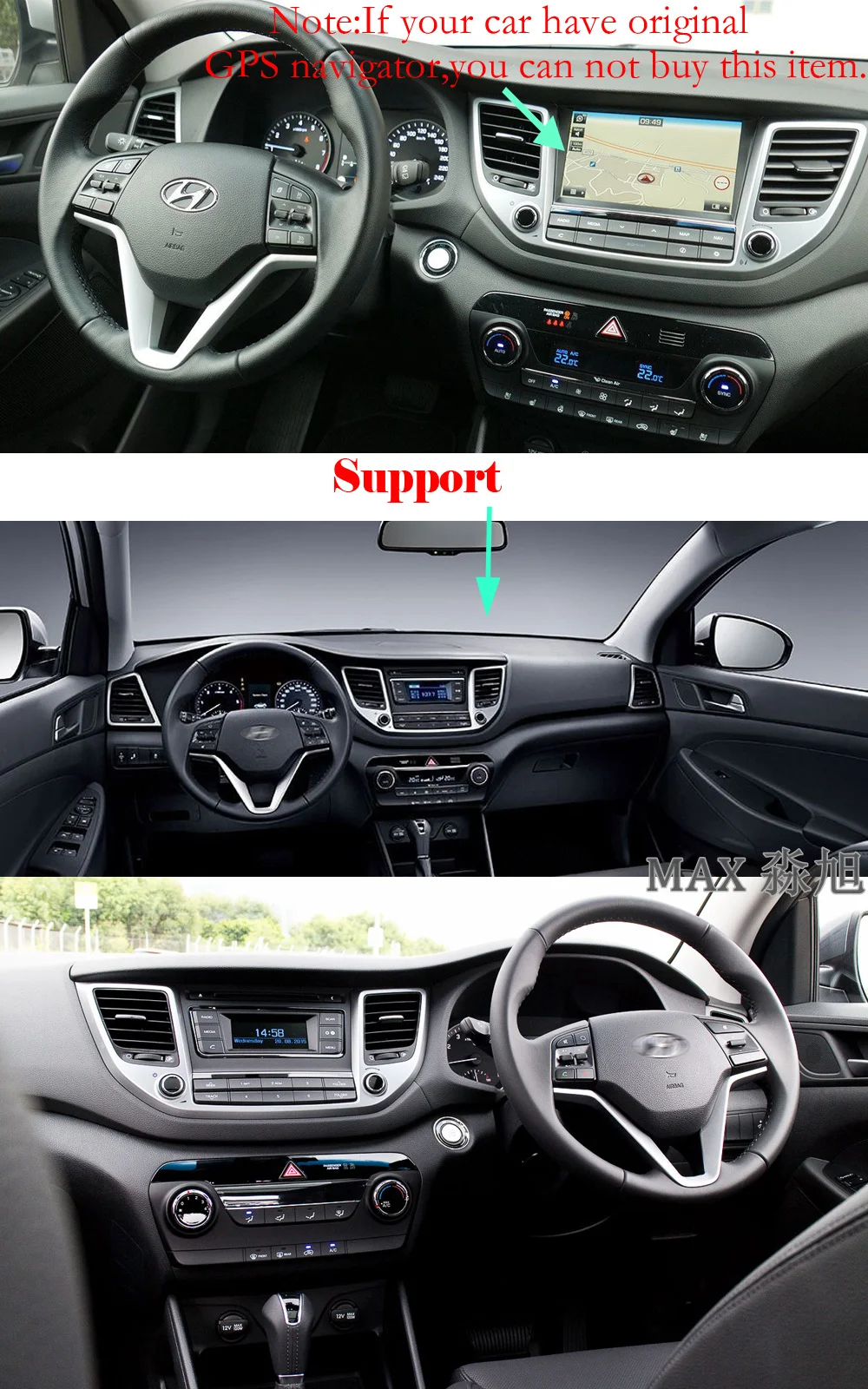 Sale MAX Android 7.1.1 Silvery Frame For Hyundai Tucson/IX35 Car Radio GPS Navigation System Bluetooth call/music WIFI SWC free map 0