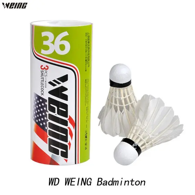 WEING خرطوشة المحمولة الرياضة في الهواء الطلق الأبيض بطة ريشة التدريب الريشة الكرة الريشة الرياضية اكسسوارات