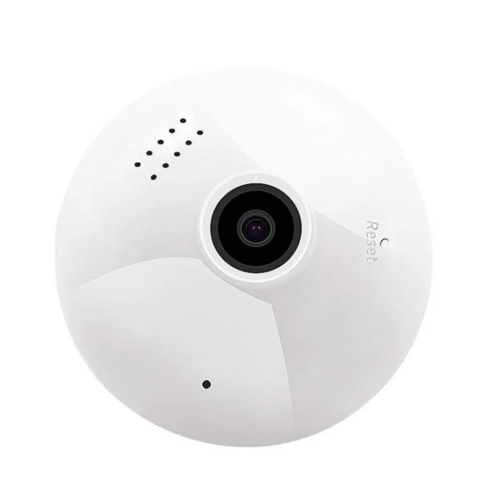 Беспроводная Wi-Fi 360 видеокамера 960P рыбий глаз лампа светильник панорамный Full HD Обнаружение движения для домашней камеры безопасности