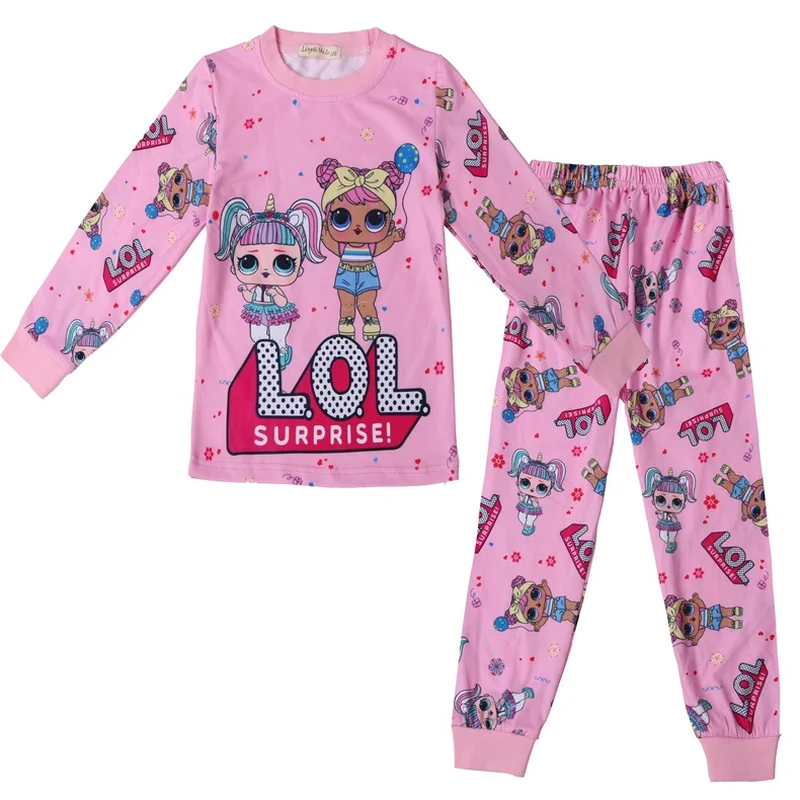 

Autumn New Toddler Kids Pajamas Set Children Sleepwear Suit Lol Dolls for Girls Baby Girl Casual Cotton Nightwear Clothes Infant