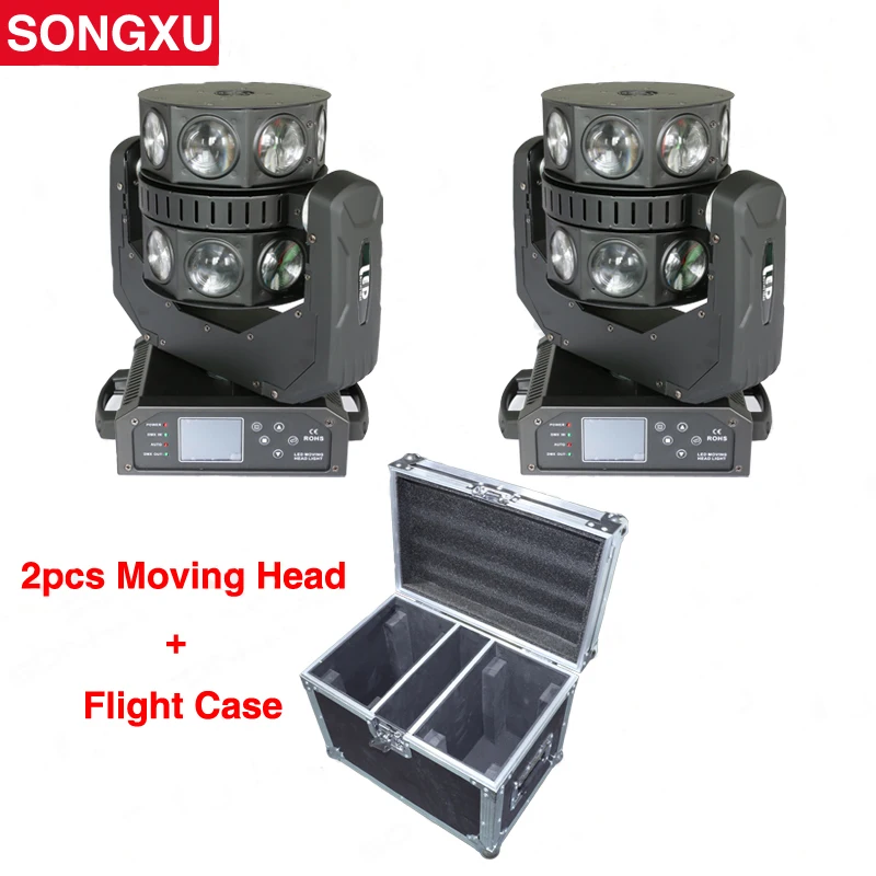 Songxu из 2 предметов дважды Летающий луч 16*10 Вт RGBW 4 in1 DJ Перемещение светодио дный