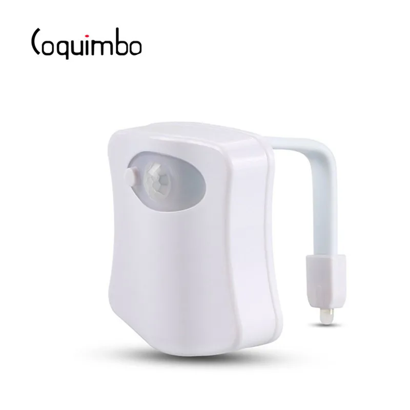 Coquimbo датчик движения Туалет подсветка для сиденья 8/16 Светильник цвета подсветка для унитаза используется 3* AAA светильник чувствительный ночной Светильник