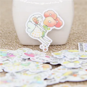 

40 pcs Mini Dance Butterfly girl sticker kids paper diary Journal Scrapbooking Decorative Diy Stickers for Children Classic Toys
