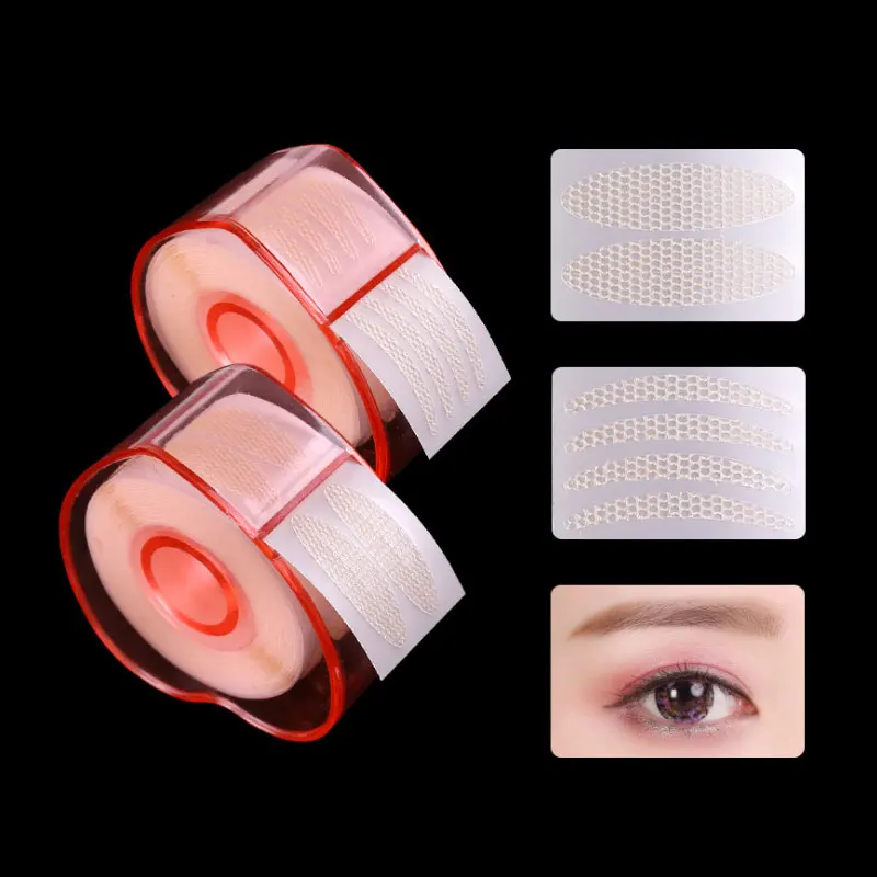

1 Roll/300 Pairs Double Eyelid Sticker Adhesive Woman Makeup Tools Invisible Mesh-shaped Stripe Eyelid Paste Eyelash Stickers