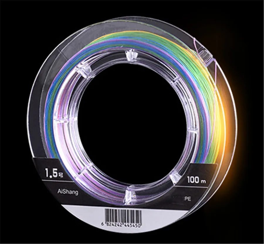Multicolor 8 Strands Braided Fishing Line 100M Multifilament PE Line For Fishing (5)