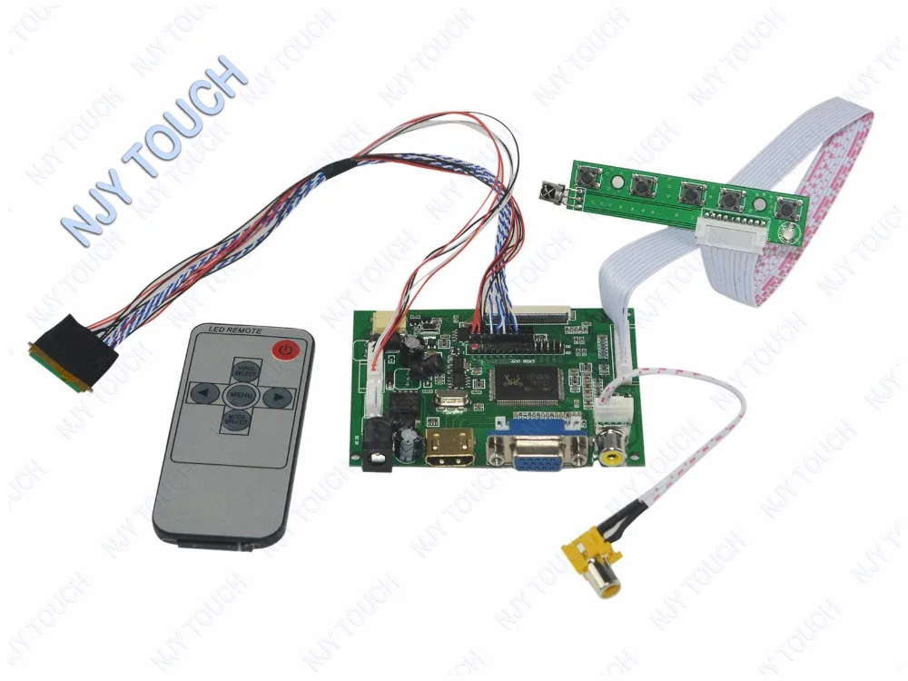 HDMI+VGA+AV IR Controller Driver Board DIY kit for LCD N156BGE-L21 1366X768