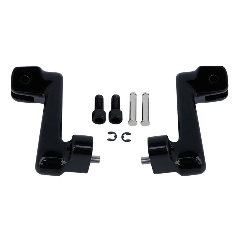 Motorcycle Motorbike Passenger Foot Pegs Mount Bracket Black For Indian
