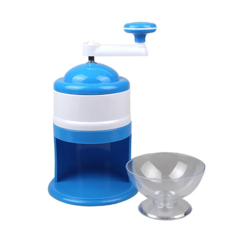 Manual Ice Shaver Crusher Hand Crank Shredding Snow Cone Maker Kitchen