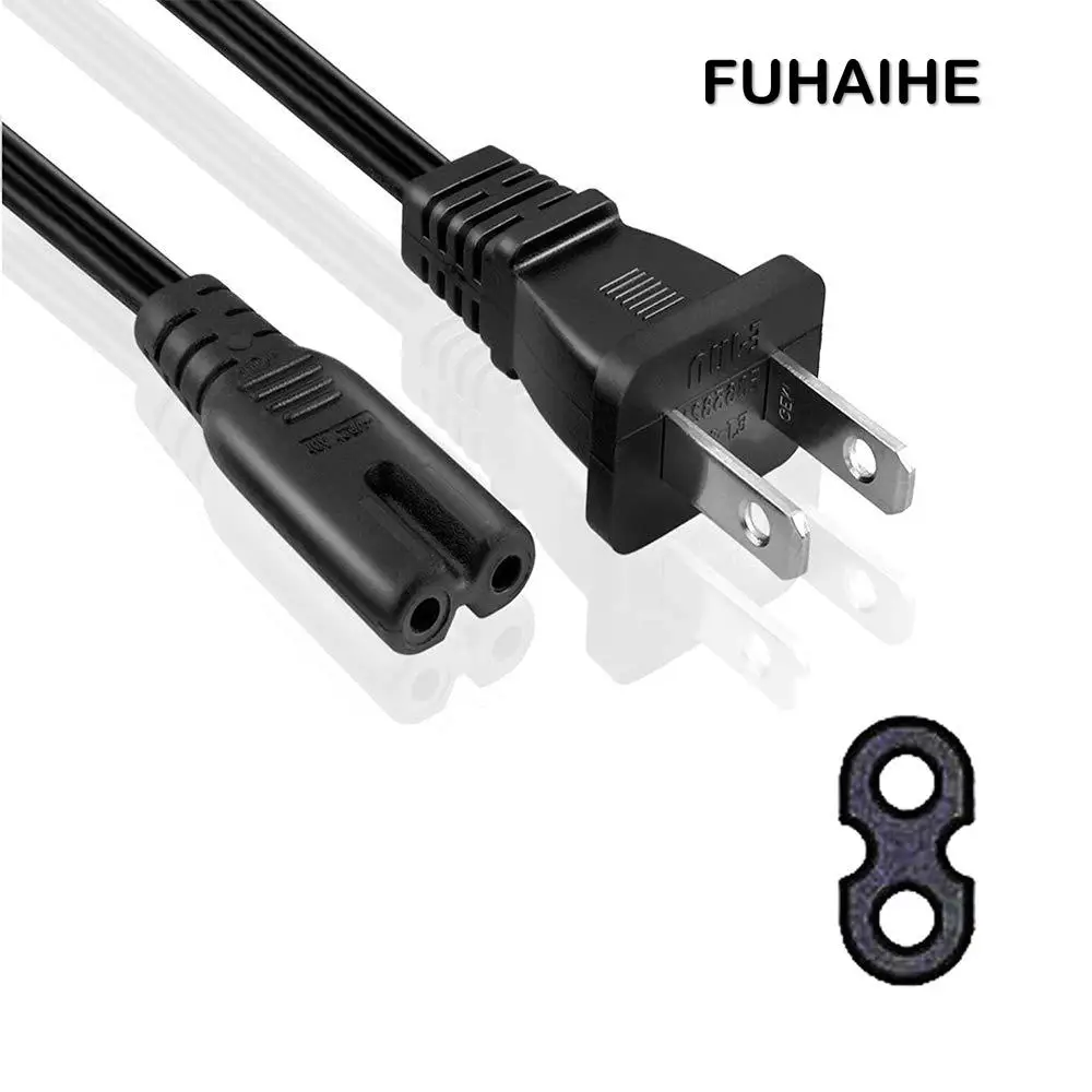 

UL Listed US 6 Foot 2 Prong AC Printer Power Cord Cable Compatible HP OfficeJet Pro Envy 5055, DeskJet 1112 3755, Canon PIXMA