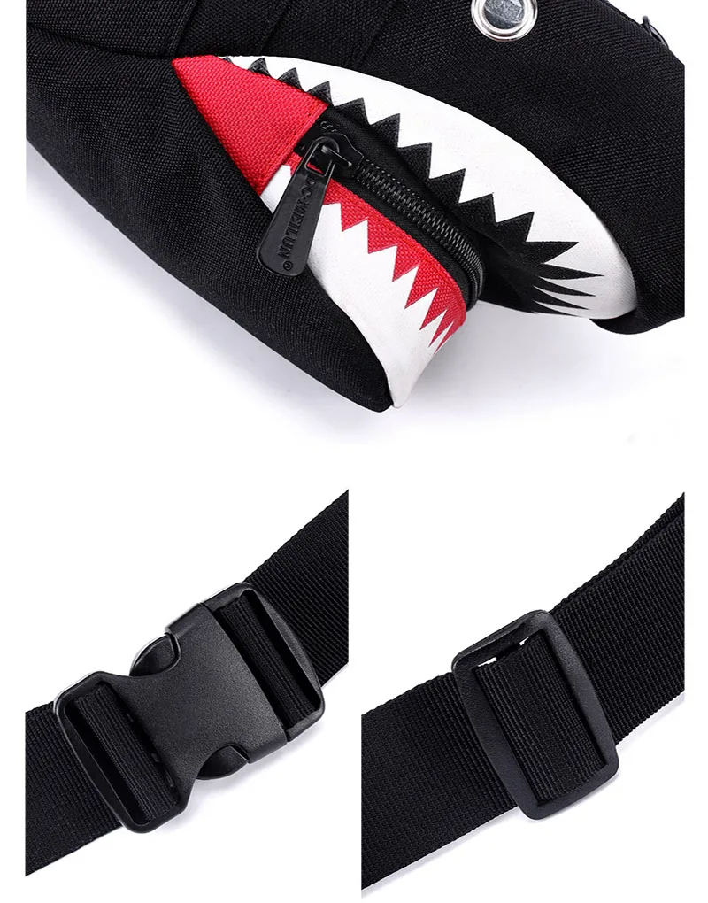 Anti Theft Backpack Men Women Oxford USB Charging Chest Bag Shark Night Reflection Design Teenager Single Shoulder Bag BP0219 (7)