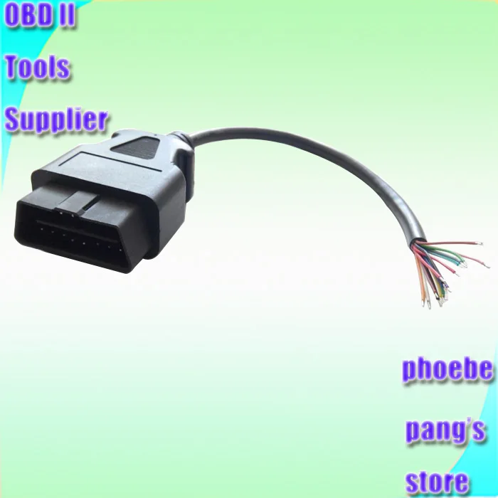 Высокое качество автомобильные аксессуары кабель obd-ii OBD-II J1962f открыть OBD2 16 контактный разъем OBD 2 16pin разъем 30 см CNPAM и номер для отслеживания