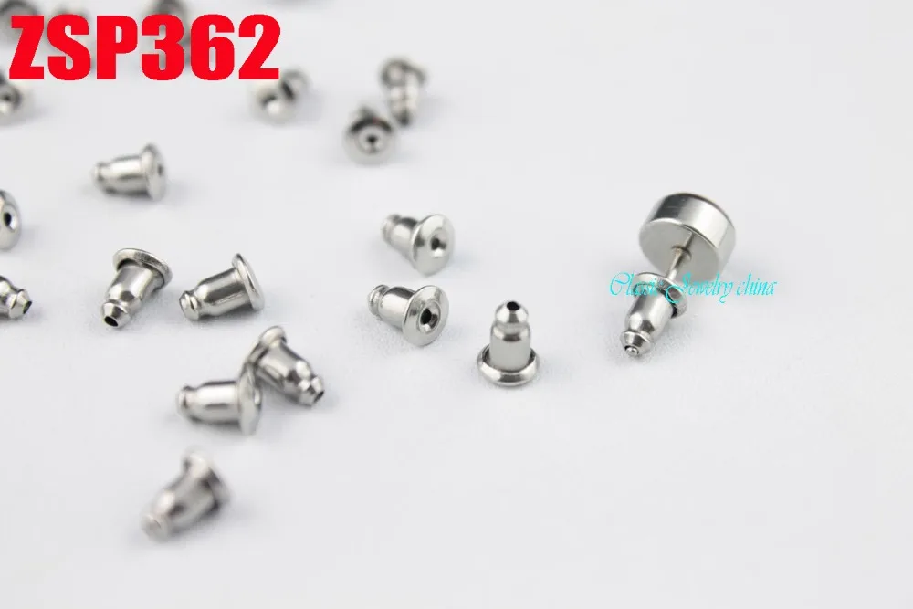 Серьги гвоздики из нержавеющей стали 100 шт. 10000 ZSP362|earring stopper|ear postback earrings |