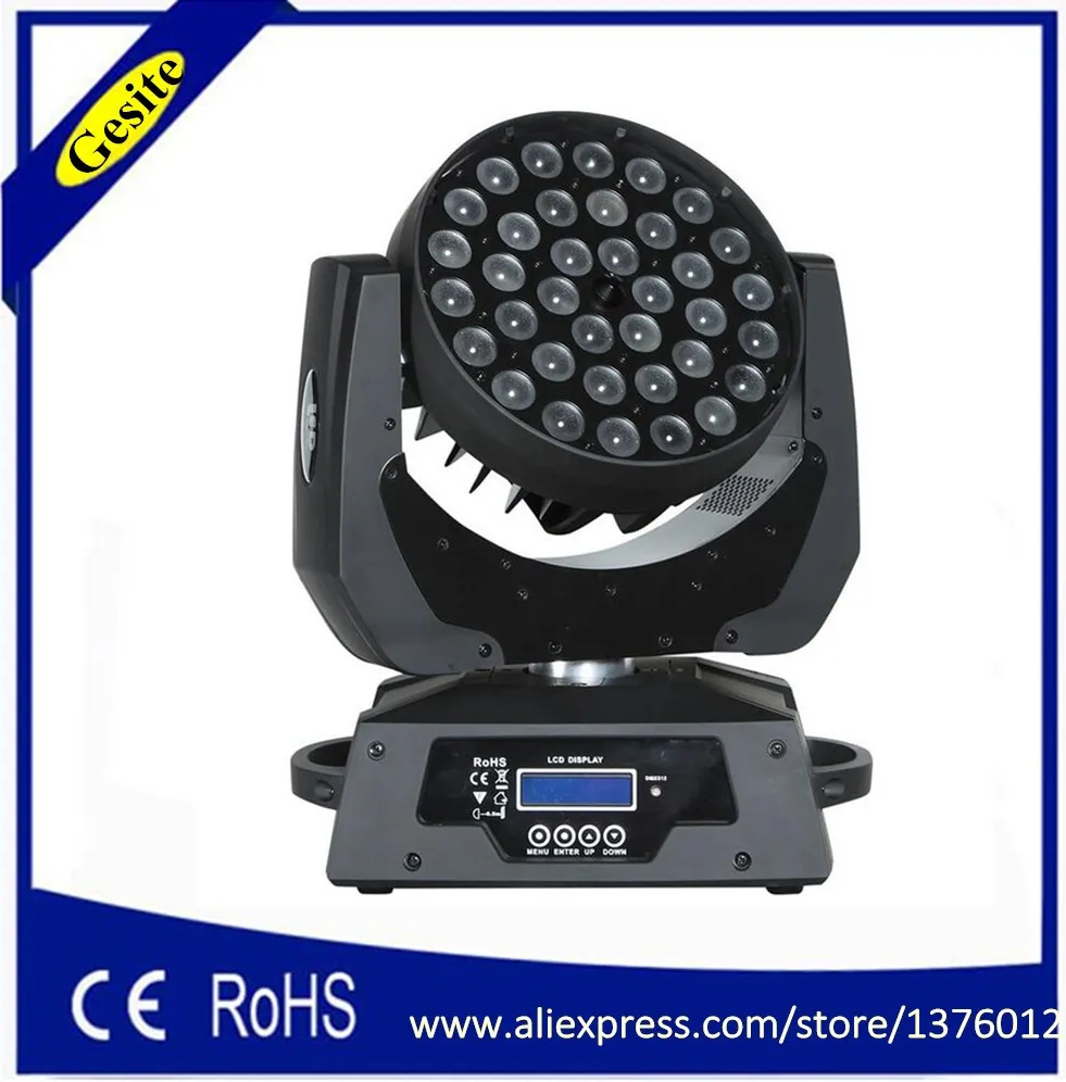 Dmx512 36 шт. 10 Вт 36x10 rgbw 4-в-1 зум светодиодный движущийся головной свет фокус | Лампы и