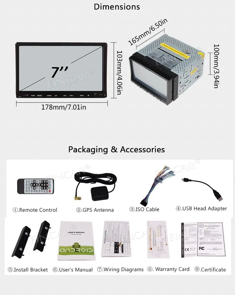 Sale Android 7.1 Stereo 2 din Car DVD Player in dash GPS Navigation Autoradio Bluetooth Car Radio Stereo 7 Sliding Multi-touchscreen 5