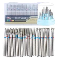 30 шт. алмазное сверло для ногтей Набор для электрического маникюра роторные фрезы для педикюра Инструменты для очистки ногтей аксессуары TR775