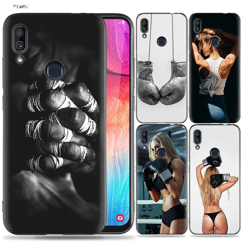 

Silicone Case for Samsung Galaxy A30 A50 A10 A20 A60 A40 M10 M20 M30 A6 A8 J4 J6 J8 Plus A7 A9 2018 Fight Boxing aesthetic Girl