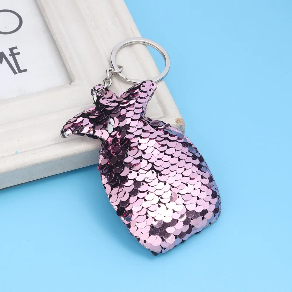 Doreen Box PVC Paillette Sequin парный брелок и ананас/Ананас Фрукты тусклый Серебряный