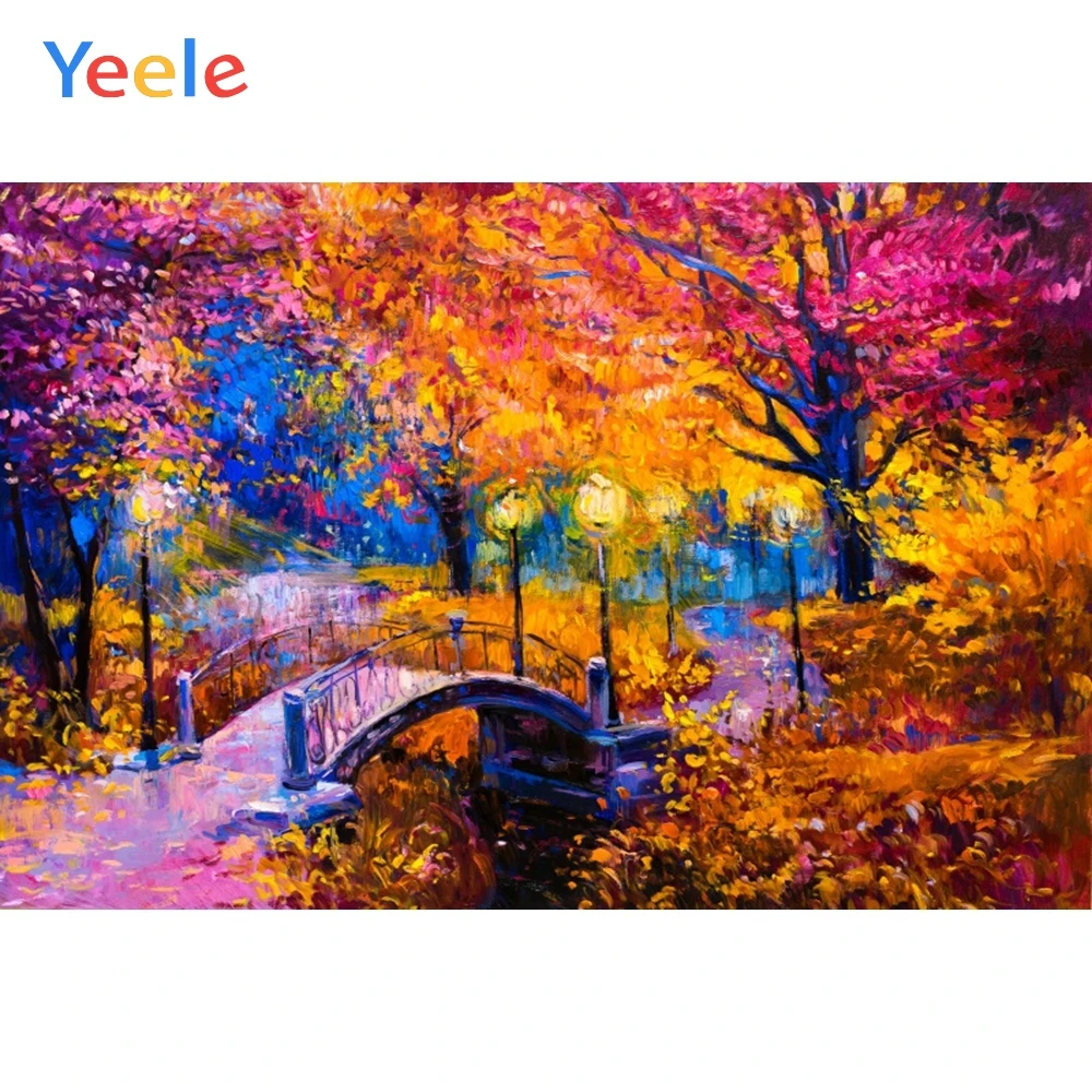 

Yeele Photocall Forest Bridge Abstract Oil Painting Photography Backdrops Personalized Photographic Backgrounds For Photo Studio