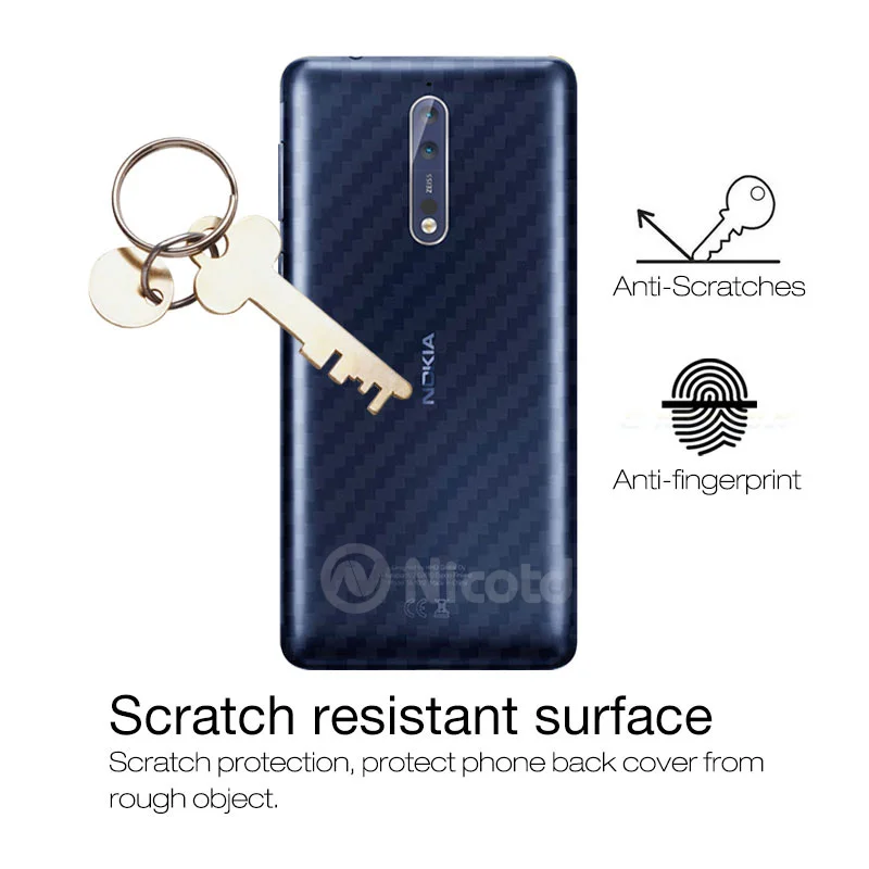 3Pcslot Back Protector Film On Phone For Nokia 8 Sirocco 7 Plus Screen Protector Carbon Fiber Back Film For Nokia 6 2017 2018 7 (4)